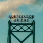 Ambassador Bridge connecting Detroit, Michigan, and Windsor, Ontario, illustrating cross-border trade affected by US–Canada tariffs