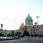 National Assembly building in Belgrade, Serbia, ahead of the 2026 parliamentary election